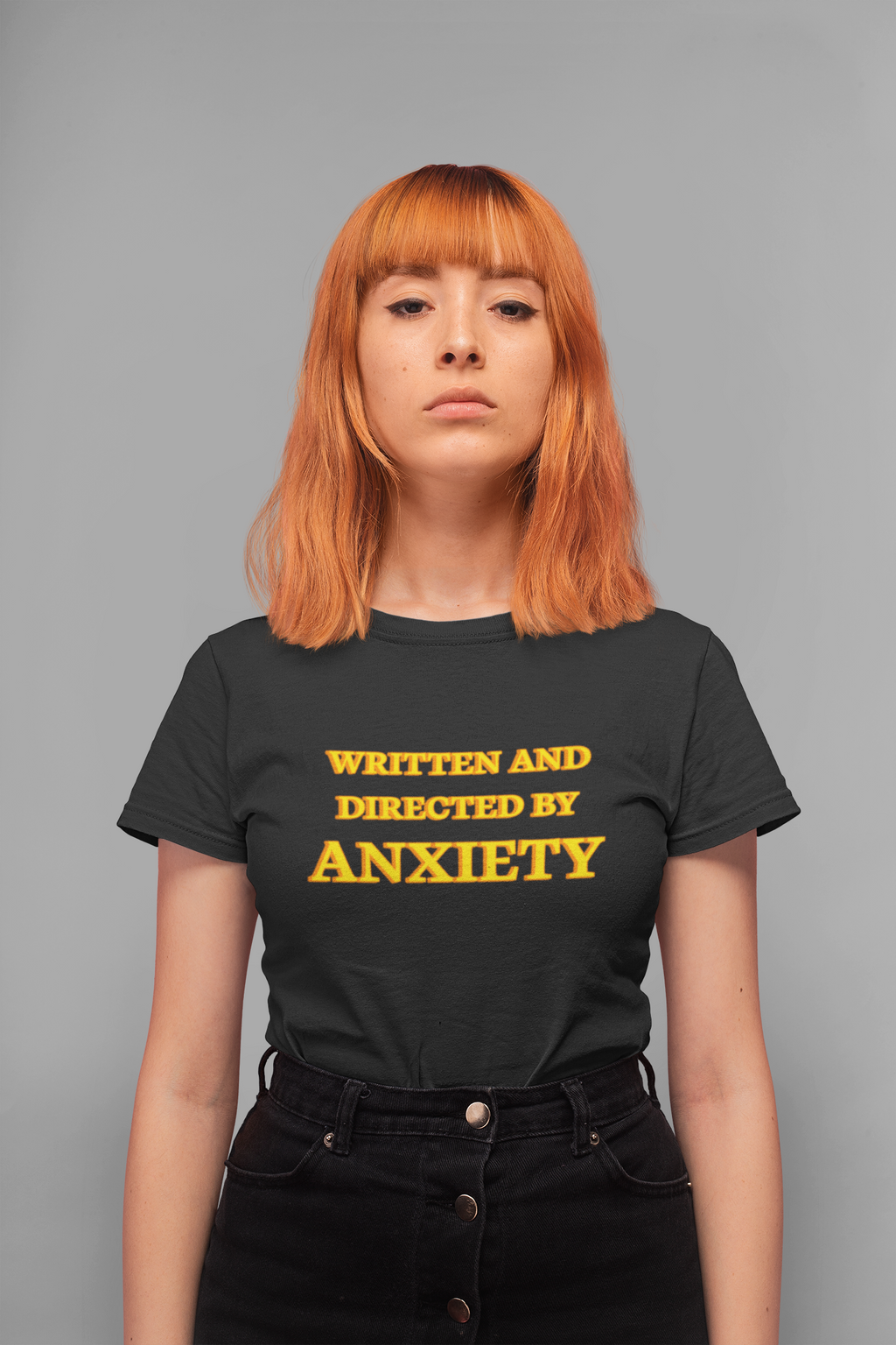 womens streetwear tee anxiety graphic shirt GENSO