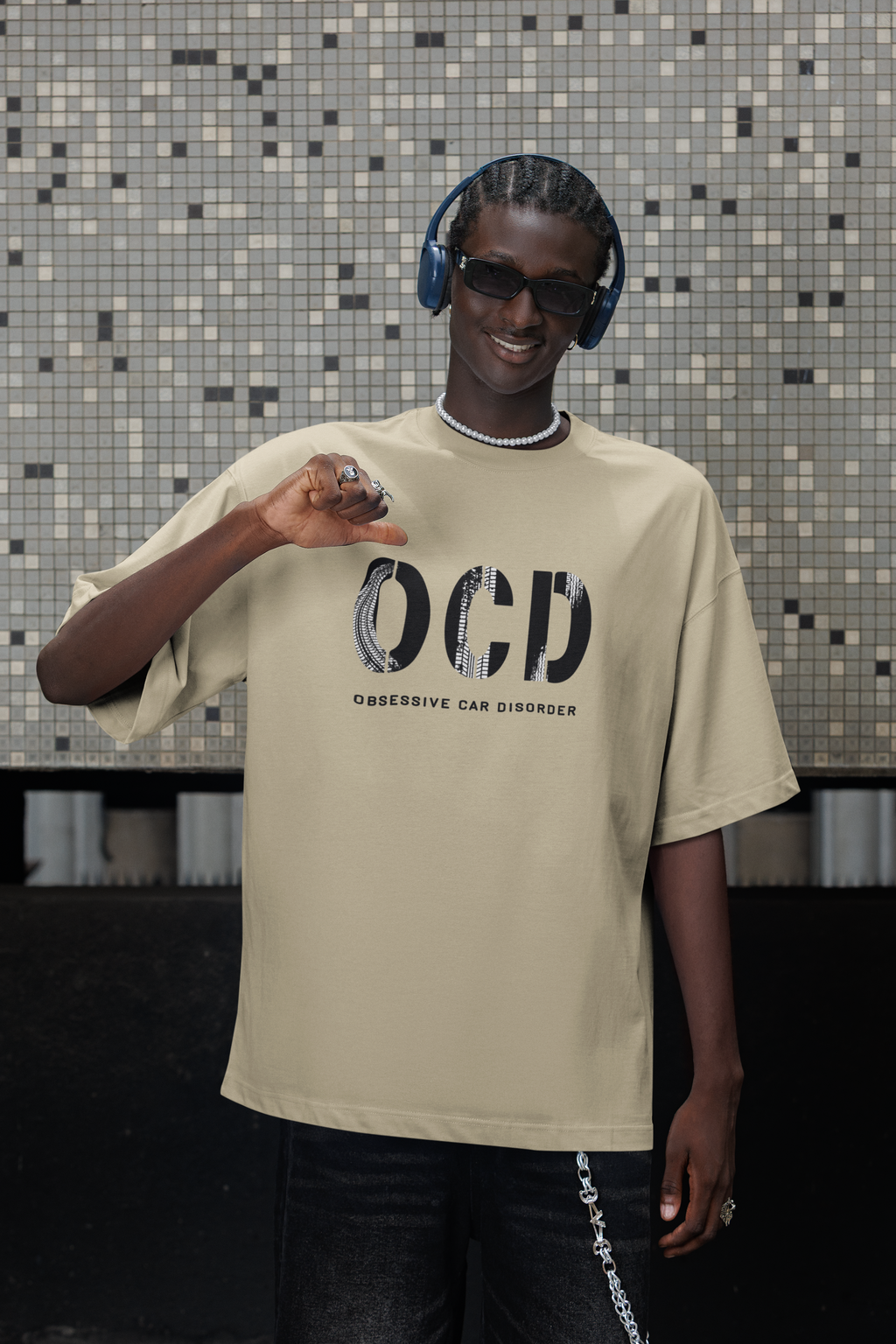OCD oversized streetwear t-shirt black minimalist GENSO