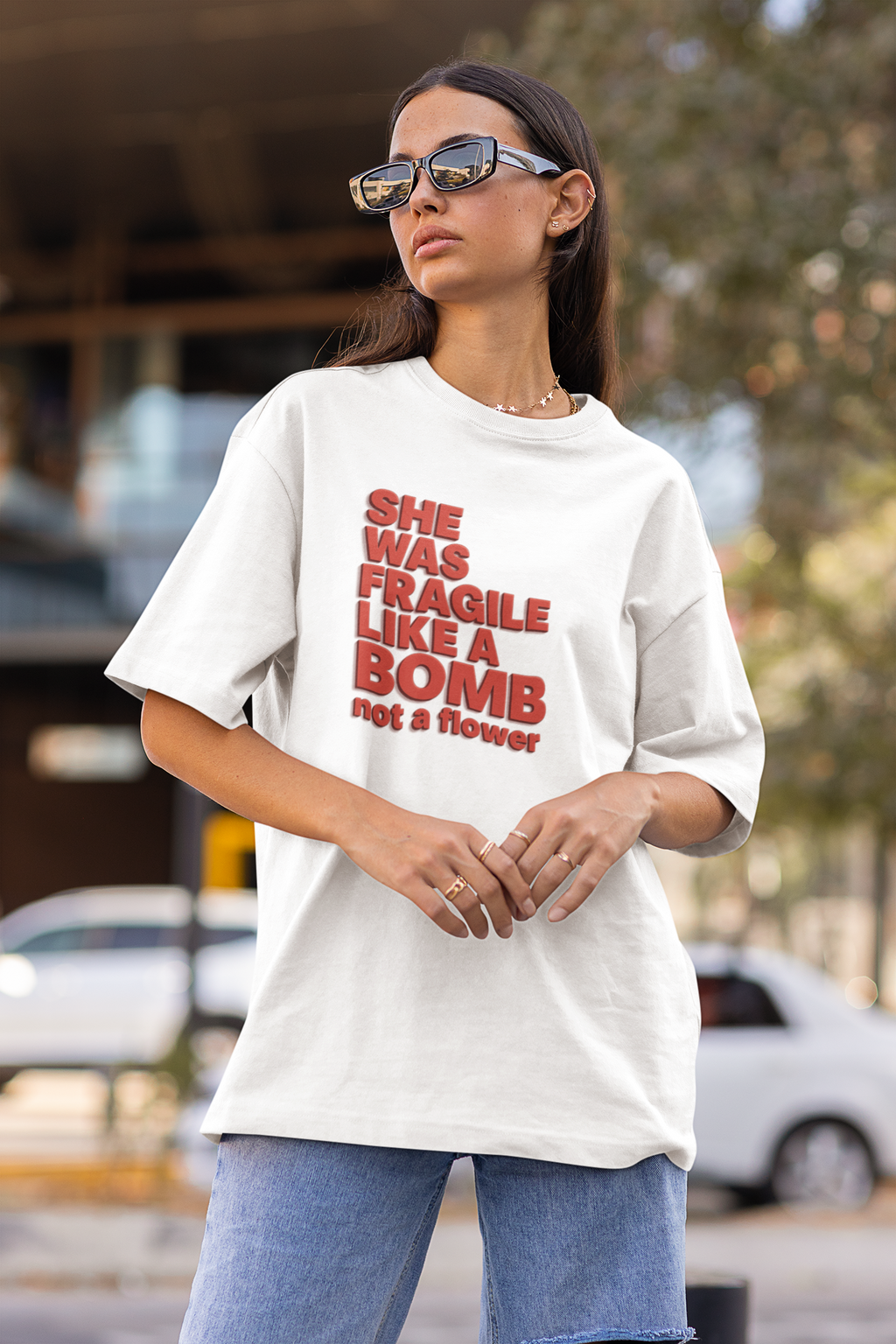 fragile like a bomb oversized graphic t-shirt streetwear GENSO