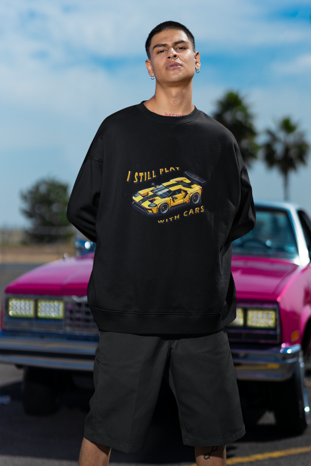 Yellow Car Toy Sweater