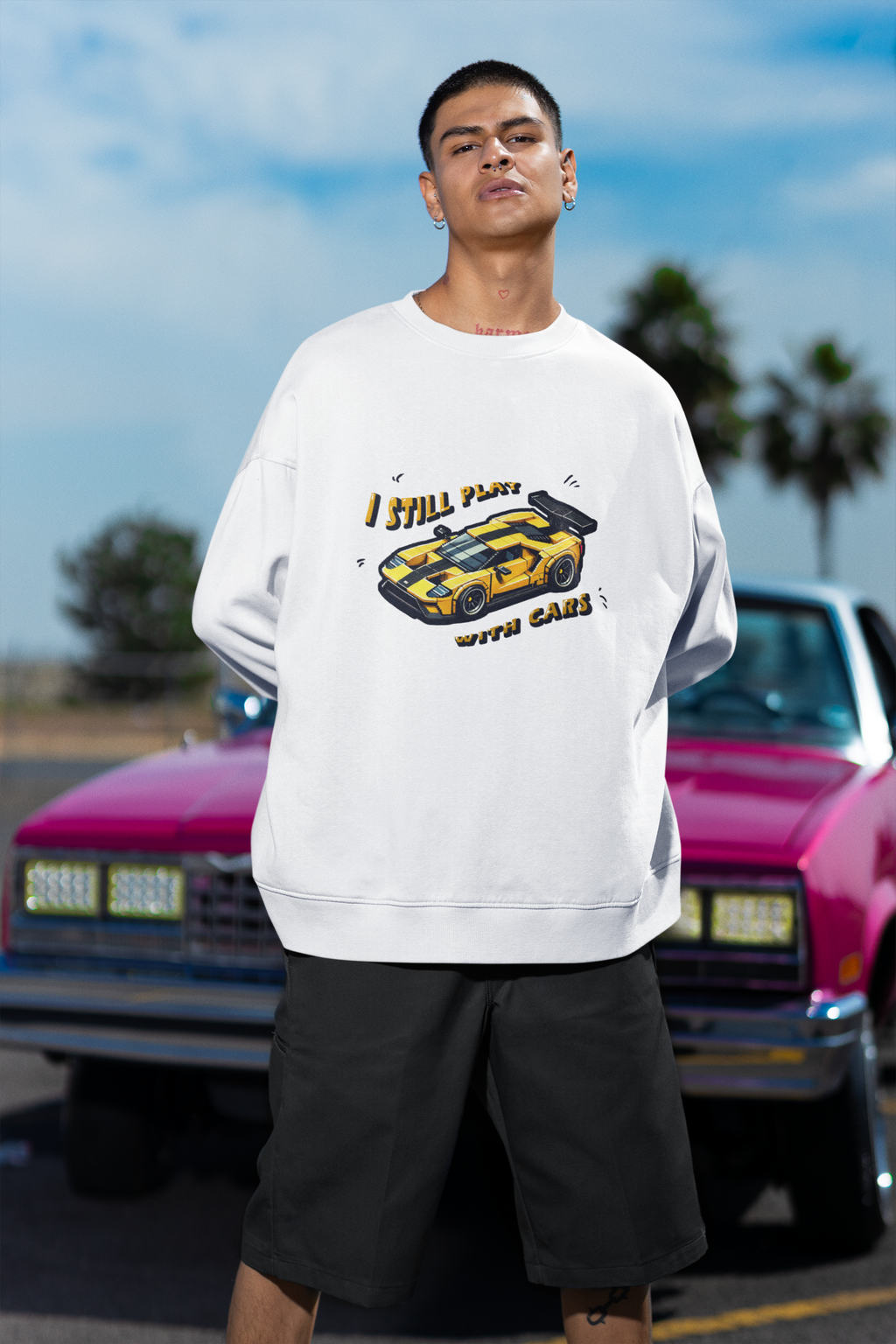 Yellow Car Toy Sweater